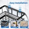 Black bathroom storage rack without punching bathroom triangle storage rack wall mounted shampoo and washbasin storage supplies