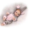 Mini Reborn Dolls Soft Silicone Realistic Closing Eyes Baby Doll Gift for Kids Adults