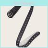 Punk Fashion Style Rivet Leather Belt Waist Accessory With Metal Buckle Pin
