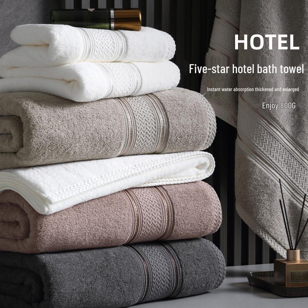 Luxurious Five-Star Hotel Bath Towel: Thick, Absorbent, Enlarged, Pure Cotton for Men & Women (Winter Edition)