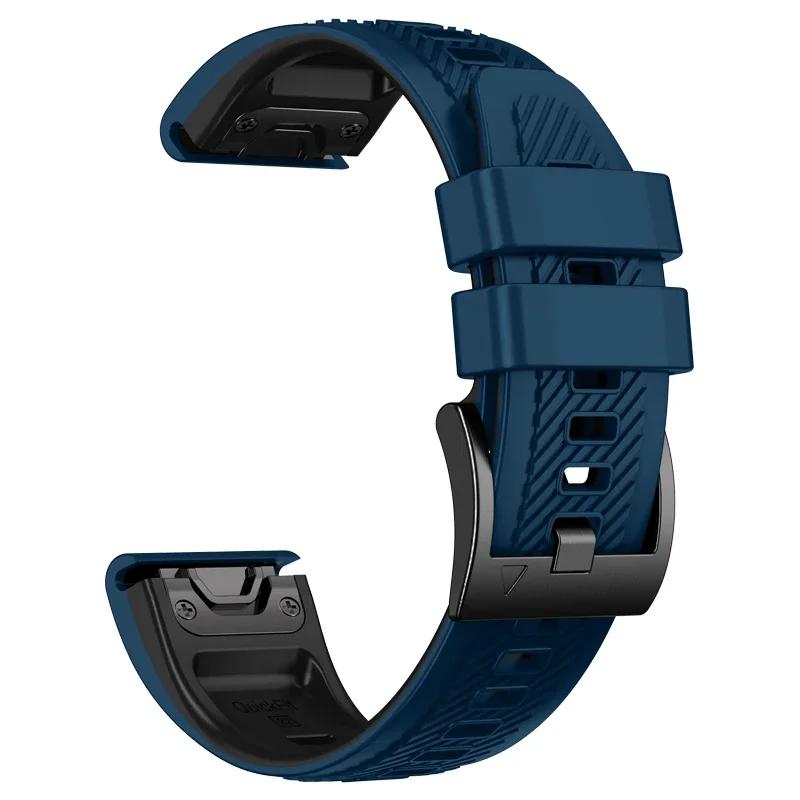 QuickFit 26 22mm Silicone Watch Strap For Garmin Instinct 3 45 50mm Fenix 8 7X 7 Pro 6X 6 Pro Smart Watch Wristband Bracelet