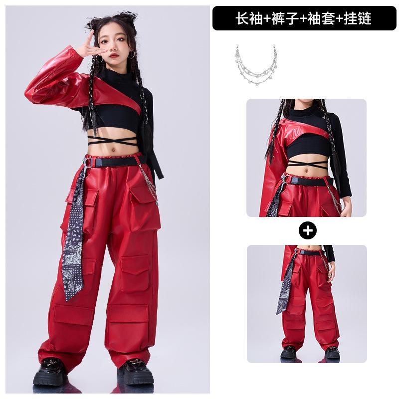 Neujahrstag Street Dance Kinder Trendige Kleidung HipHop Performance Kleidung Jungen HipHop Cool Gutaussehend Mädchen Jazz Dance Kleidung Modisch