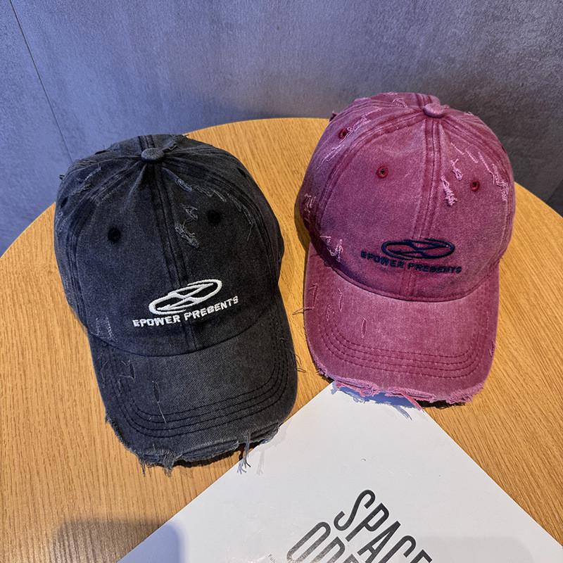 Fashion Broken Urban Hole Baseball Cap Women Sun Hat With Material Breathable