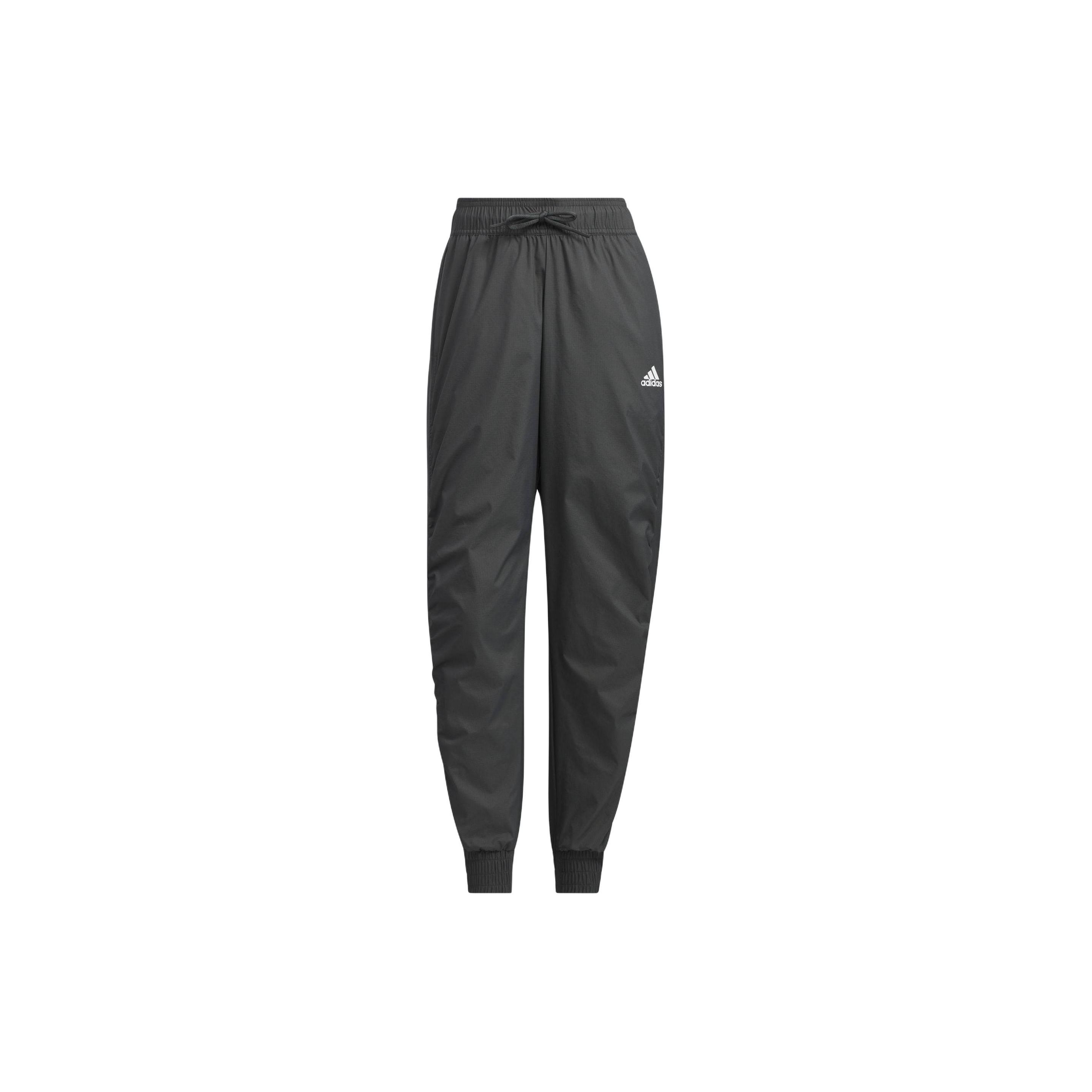 adidas Women s Lightweight Breathable Striped Cuffed Track Pants Dark Gray JJ1296 XS