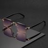 New Box Frameless Men's Sunglasses Metal Fashion Sunglasses Women's European and American UV Protection Advanced Sense