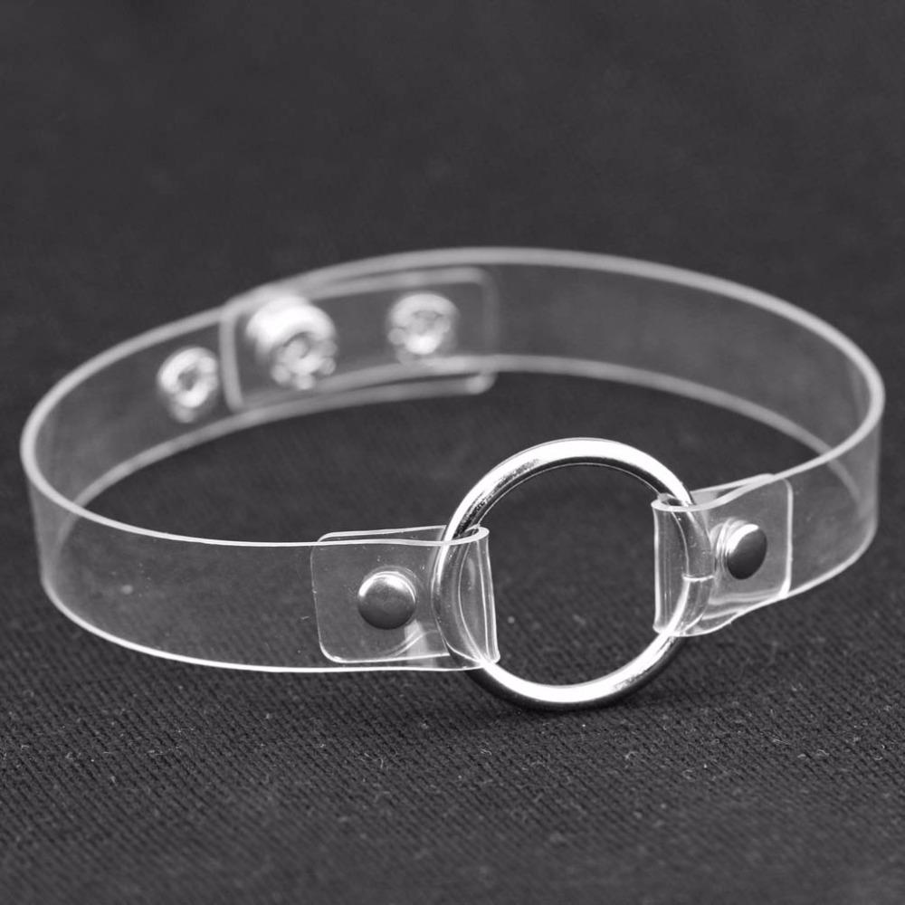 Black gothic choker punk leather choker rock collar women goth choker necklace fashion jewelry