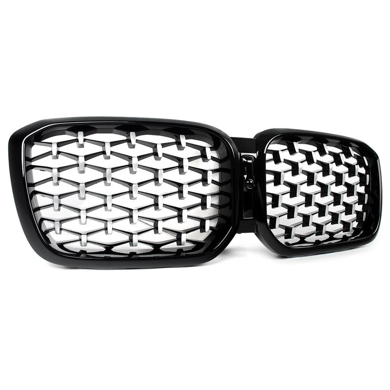 Diamantoptik Frontstoßstange Nierengrill für BMW X3 G01 X4 G02 2022 2023 2024 M40i sDrive20i M Sport Mittelgitter Gitter