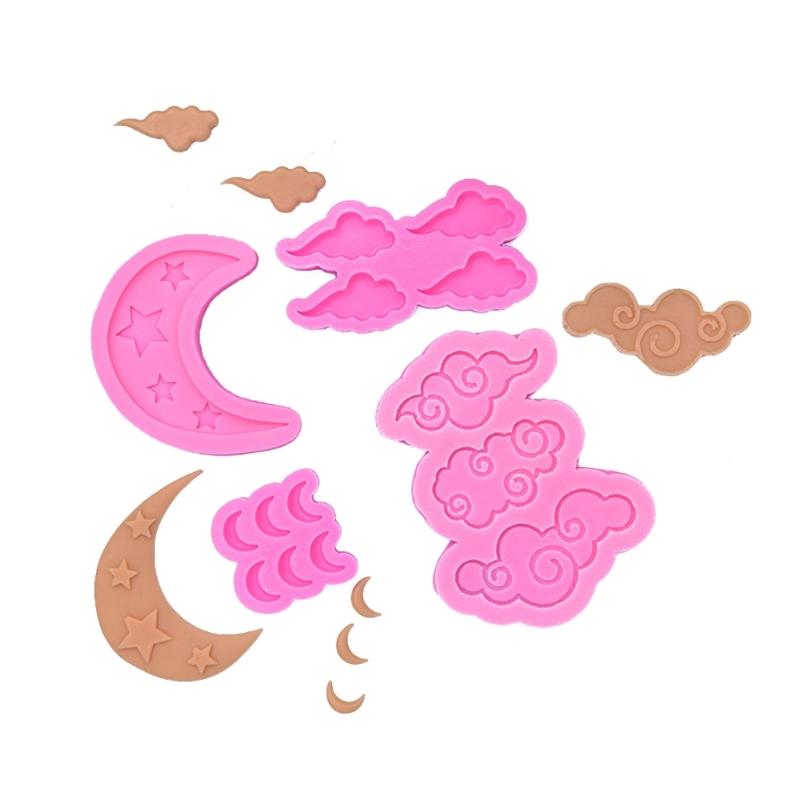 Chocolate Moulds Moon/Cloud Shaped Baking Molds Fondant Moulds Cake Molds Silicone Material Gift for DIY Baking Lover