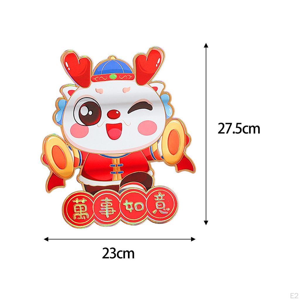 2x Chinese Year Door Stickers, Dragon Decoration, for