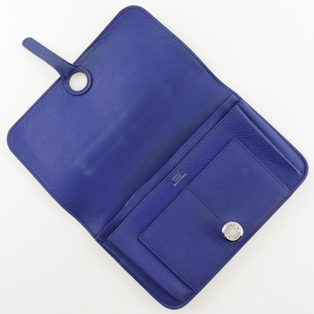Hermes Dogon GM Purse Blue Togo Unisex Used