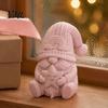 Christmas Desktop Decorations 3D Printed Gnome Figurine Holding Smiling Star, Faceless Statue with Durable Sculptures Knit Hat, Cute Tabletop Ornament