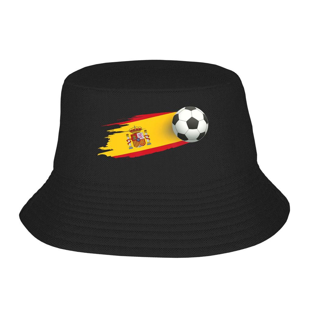 Spain Spanish Flag Bucket Hat Hawaii FisherUnisex Caps For Unisex Vintage Hunting Visor Hats Breathable Custom Cap