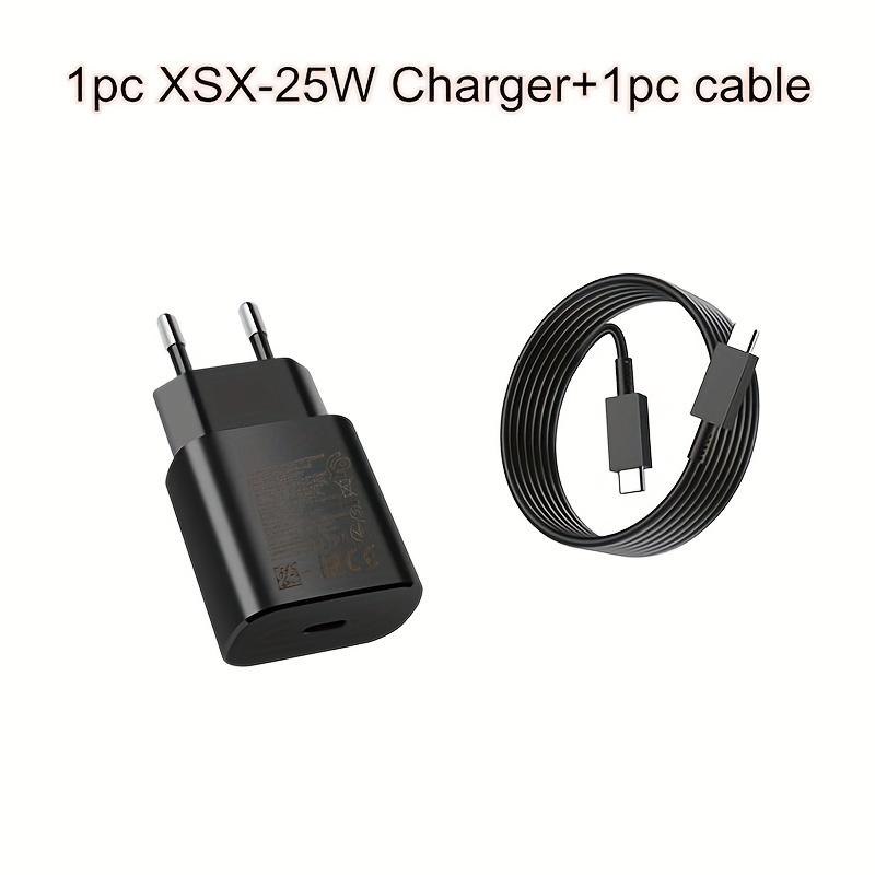 25W USB Type C Super Fast Charger European for Samsung Galaxy S23 S22 S21 S20 Ultra Plus A53 A52 With3.3ft Charging Cable(black)