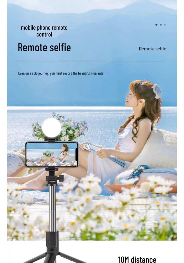 Universal Handheld Selfie Stick Tripod with Bluetooth Remote and Anti-Shake for Photography and Live Streaming