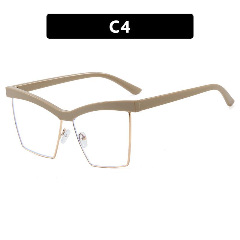 Women's glasses, cat's eye large-frame square glasses.