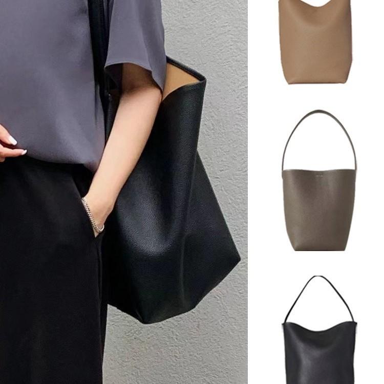 Small and High-end TR Bucket Bag Tote Bag Retro Large Capacity Leather Women's Bag Simple and Fashionable Shoulder Bag