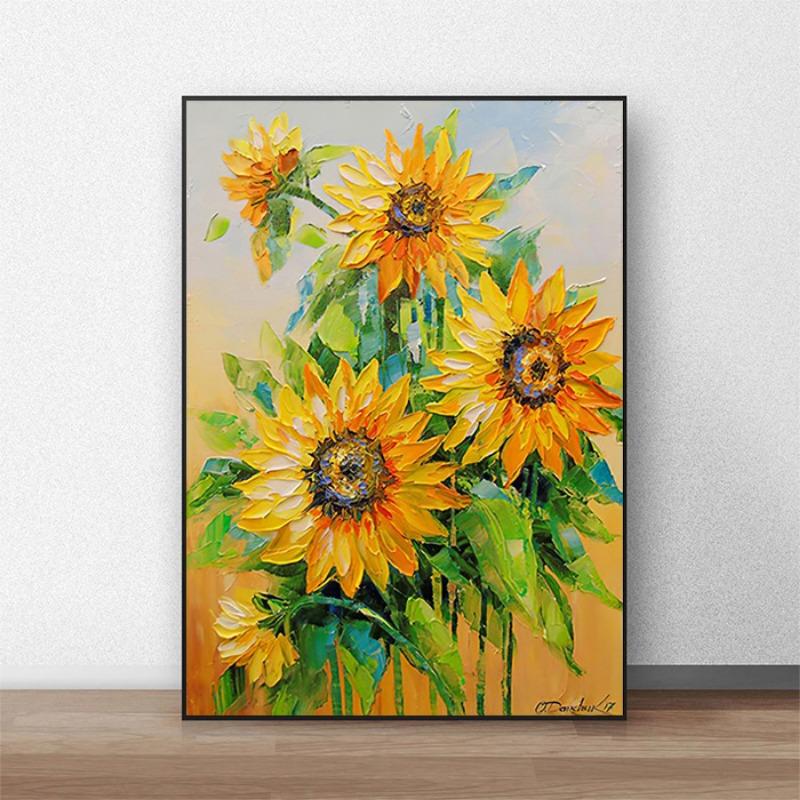 Van Gogh Sunflower Wall Art Poster Monet Abstract Vintage Mural Modern Home Decor Canvas Pictures Prints Living Room Decorate