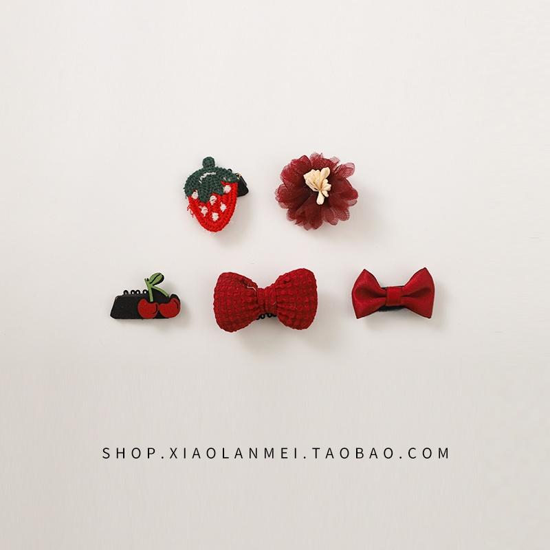 Dog Hair Clips Pet Accories Puppy Forehead Clips Bear Dog Hair Decorations Non-Drop Knot Schnauzer