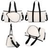 1pcs Tennis Gym Bag for Women, Holds 2 Rackets with Shoe Compartment & Wet Pocket, Lightweight Overnight Weekender Bag