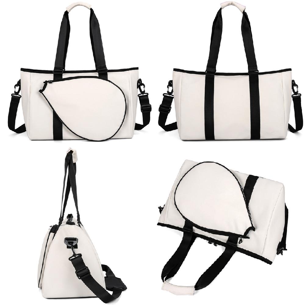 1pcs Tennis Gym Bag for Women, Holds 2 Rackets with Shoe Compartment & Wet Pocket, Lightweight Overnight Weekender Bag