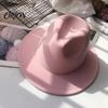 Trendig Daglig Användning Hatt Unisex Fedora Hatt, Kort Brätte Ullblandning Retro Panama Keps, Filt Vinter för Män Kvinnor 1920-tals Festkostym Sofistikerad Formell