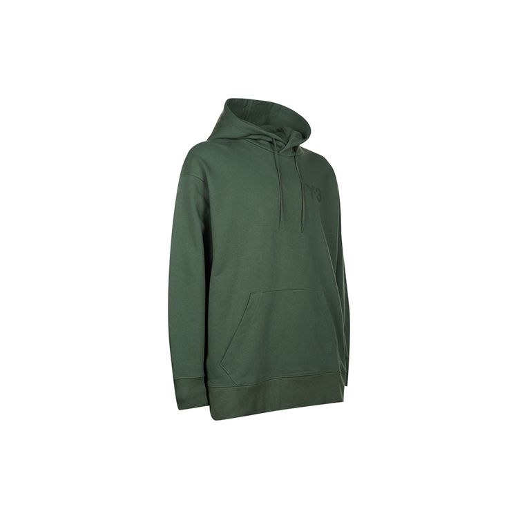 Y-3 FW21 Logo Embroidered Hoodie Men Hoodies Dark-Green HF7069