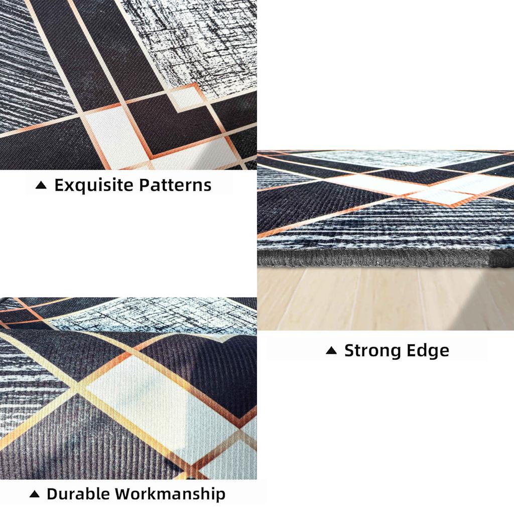 Tappeti geometrici in stile nordico grandi per soggiorno facili da pulire tavolini da caffè tappeto antiscivolo camera da letto guardaroba lavabile zerbino