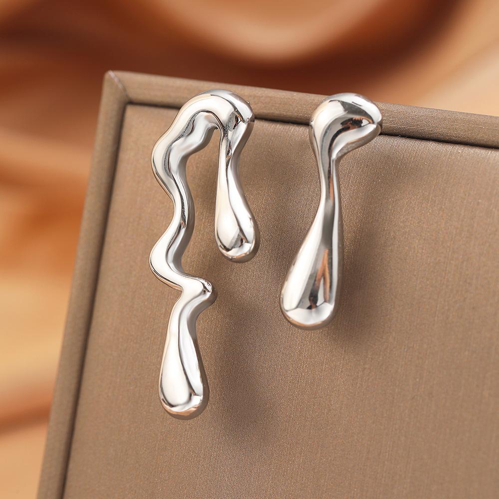 Fashionable, Minimalist, Niche, Light Luxury Design, Geometric Earrings, Exaggerated Temperament, Personality, Trendy Accessories for Women