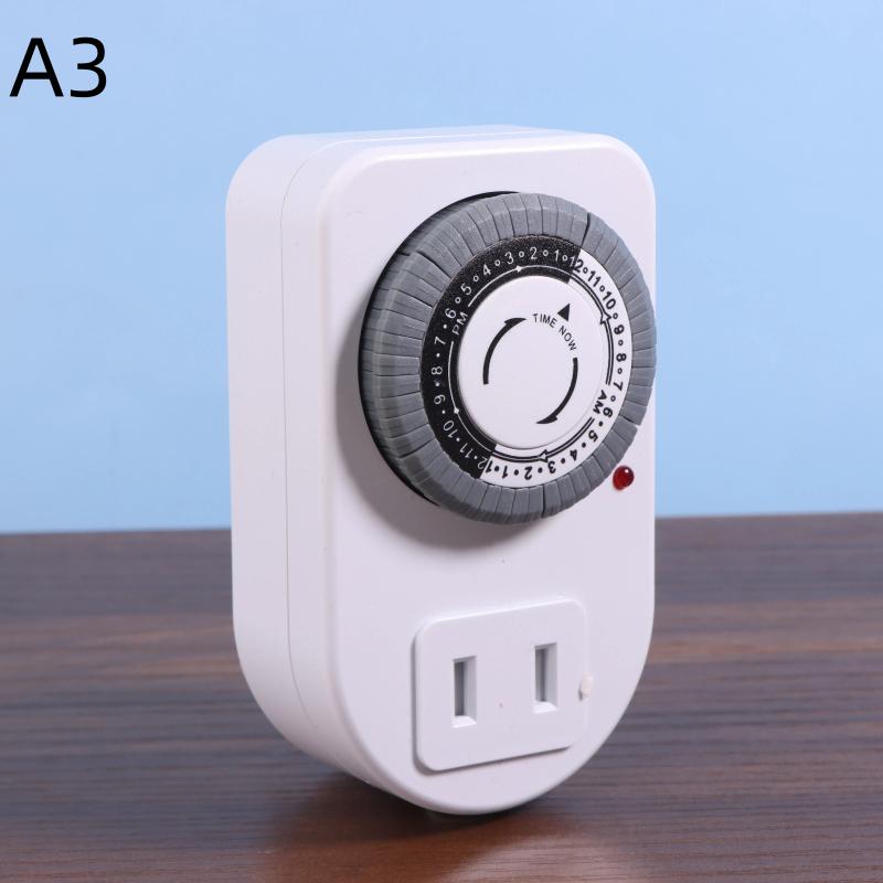 New 12/24 Hours Cyclic Timer Switch Kitchen Timer Outlet Loop Universal Timing Socket Mechanical Timer