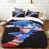 Fashion Sonic Cartoon Role Characters Print Bedding Set Duvet Cover Comforter Bed Youth Kids Girl Boys Luxury Birthday Gift Soft