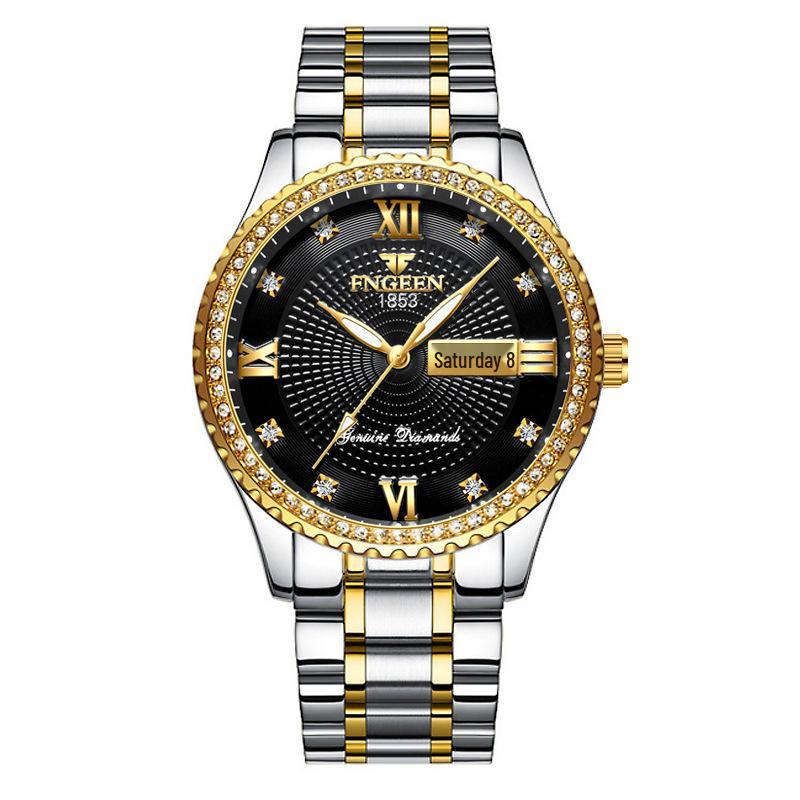 Influencer Brand Men's Tycoon Gold Luminous Waterproof Steel Watch