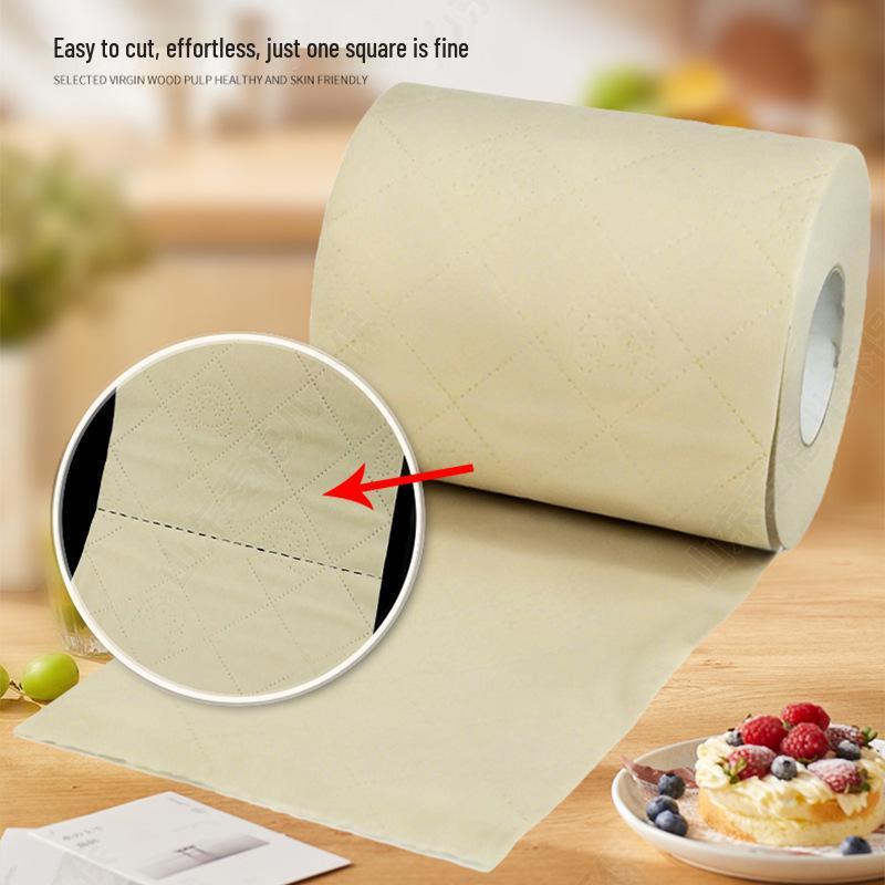 Bamboo Pulp Natural Color Toilet Paper - Small Rolls for Guest Rooms