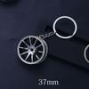 Metal Keychain Modified Car Wheel Hub Circular Shape Wheel Key Chain Auto Decoration Key Ring Pendant Car Styling Accessories