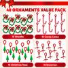 Joyfy Christmas Beaded Ornament Craft Make Up To 40 Hanging Ornaments of Snowman Xmas TreeCandy Canes for Xmas Ornaments Craft