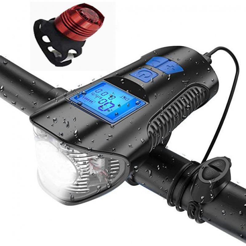 Compteur de Vélo Intelligent & Lumière Rechargeables par USB - Accessoire pour VTT