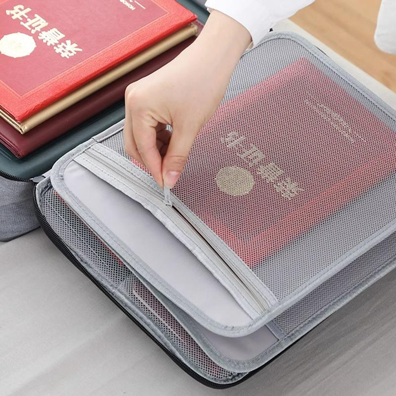 With password lock Multifunctional briefcase office document storage bag business trip card passport organizer travel accessory