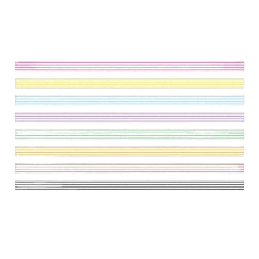 8 Rolls Kawaii Paper Artwork Decorative Tapes DIY 8 Rolls Grid Adhesive Tape 3MM Wide Decorative Sticker Roll Stripe Supplies