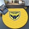 Oxford United Crest Round Rug for Livingroom,Bedroom, Palyroom, Chair Rug, Area rug, Circle Carpet, Large Size Fan Christmas gift