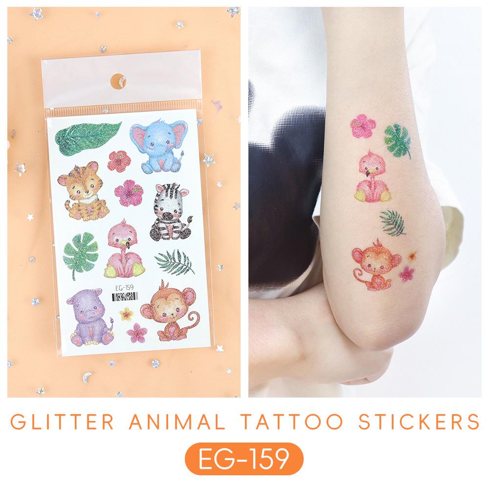 2023 Ruikalong Su Geçirmez Parıltılı Deniz Hayvanı Karikatür Dövme Çıkartmaları Çocuklar İçin