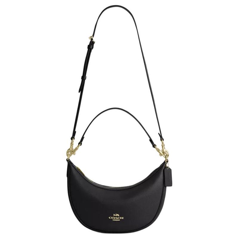Coach Aria 26 Gold-tone Hardware Leather Crossbody Tote Medium Women's Black