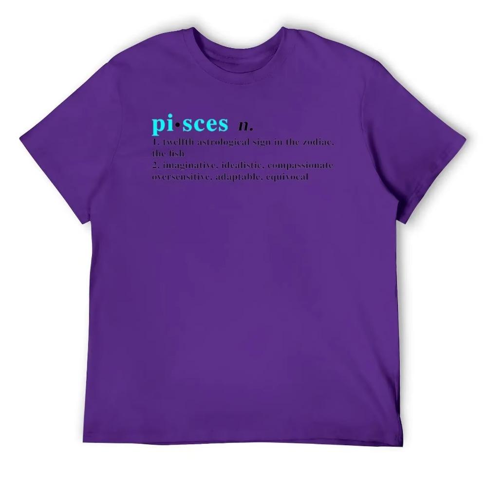 Pisces Twelve Constellation (3) Harajuku T-shirt Motion Top Tee Novelty Casual Leisure Eur Size