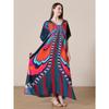 Plus Size Boho Kaftan Dress, Women's Plus Maxi Cover Up Dress