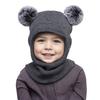 2025 Cappello Sciarpa Invernale Pompom per Bambini Pezzo Unico Berretto Lavorato a Maglia Caldo per Orecchie Collo Cappellino per Bambini Neonato per Bambine Bambini 1-5A