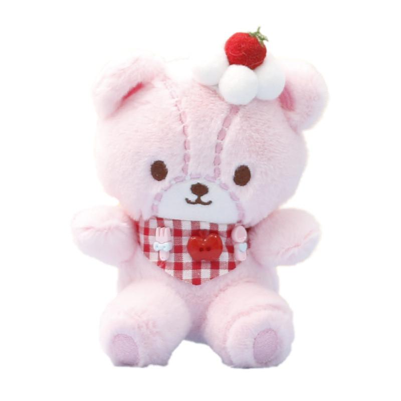 Cute Bear Plush Keychain With Soft Short Pile For Bags And Kids Decor