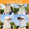 Polyester Baseball Cap With Removable Face Mask For Outdoor Sun Protection And Sports Activities