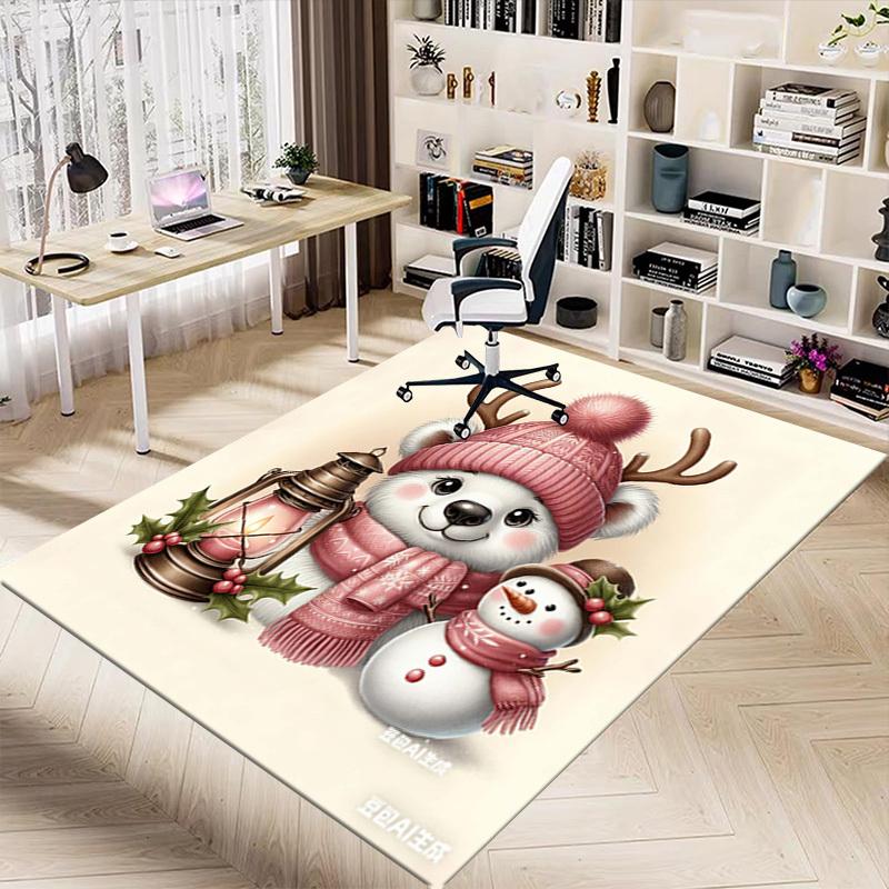 1PC polar bear snowman Extra Large Non Slip Floor carpet, Office, family, Studio   Large Area Rug Indoor Rugs, Bold Statement Piece