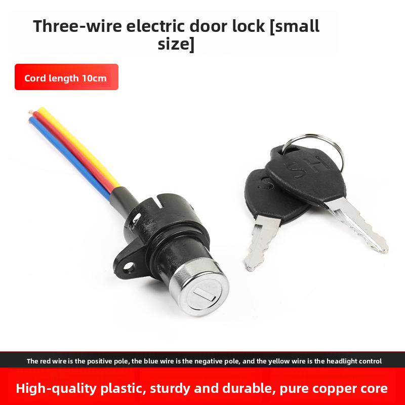 Universal Motorcycle Ignition Switch Lock With 2 Keys Electric Door Lock for Scooter E-Bike Motorbike Replacement Parts.