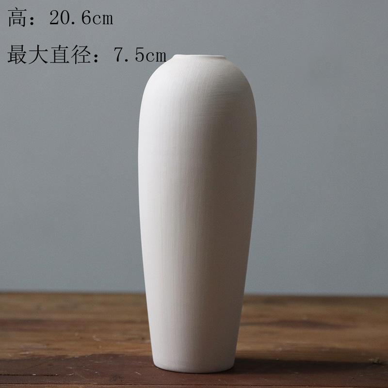 Unglazed Ceramic Vase Nordic Minimalist, Creative DIY Pottery for Home Decor, White Bisque Flower Holder Photo Prop