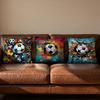 New football print Cushion Cover Soft Reversible  Durable Pillow Cover  MultiScene Use for Home  Car Daily Comfort