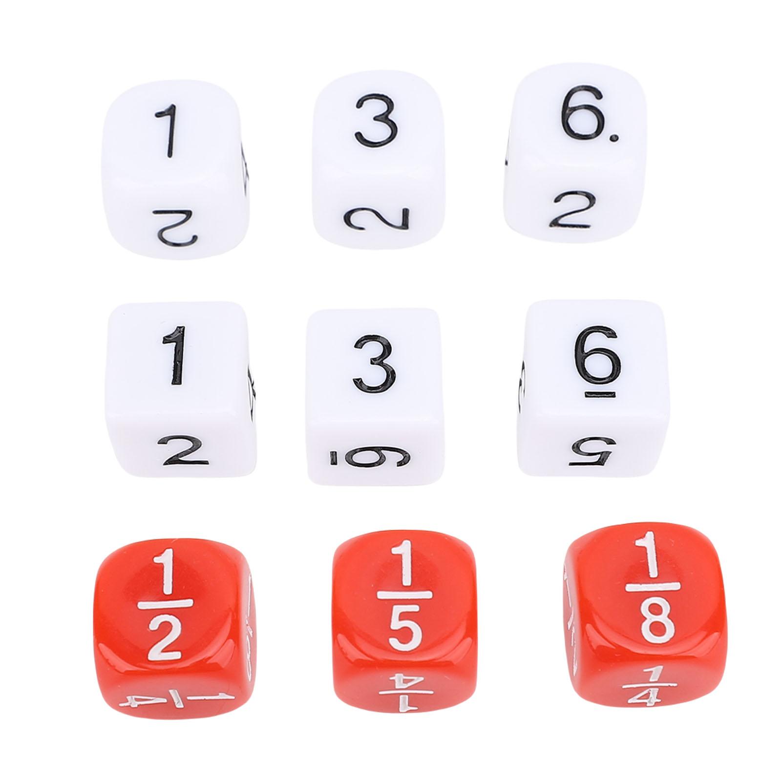 Set de Dés, 30 PIÈCES Couleur Blanc Rouge Standard à 6 Faces Éducatifs 16mm Plastique pour Jeux de Société Fêtes Apprentissage des Mathématiques